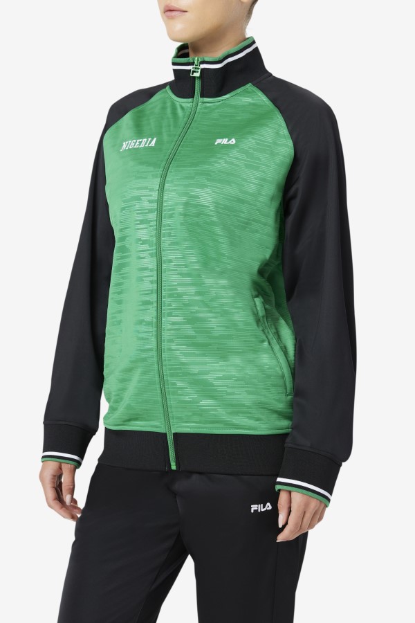 Nigeria Track Jacket Fila Jelly Bean/Black/White