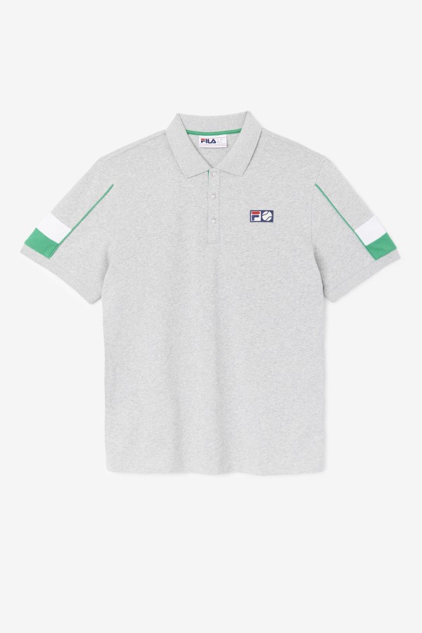 Fila Coda Polo Light Grey/Jelly Bean/White