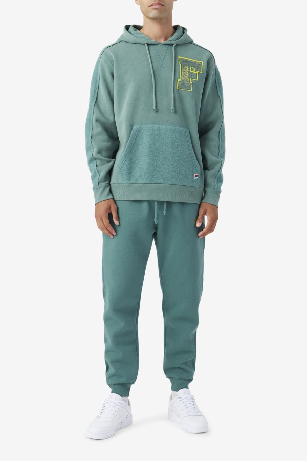 Fila Bryson Vintage Wash Hoodie Blue Spruce/Mimosa