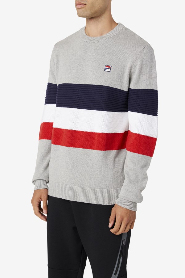 Light Grey Marl/Peacoat/White Fila Willkie Sweater