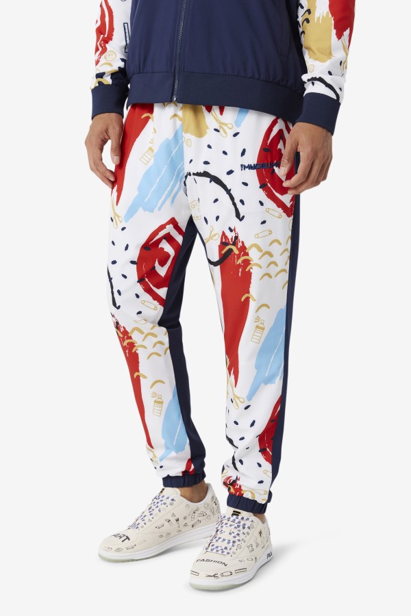 FILA x The Museum Printed Track Pant Fila Peacoat/White/Red
