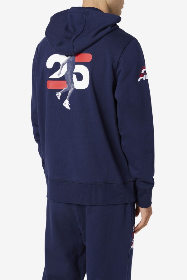 Navy Grant Hill Lazarus Hoodie Fila