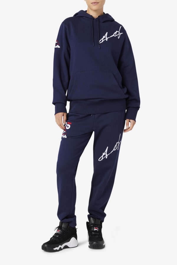 Navy Grant Hill Lazarus Hoodie Fila
