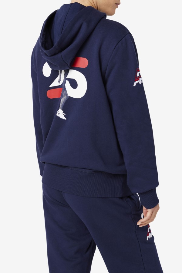 Navy Grant Hill Lazarus Hoodie Fila