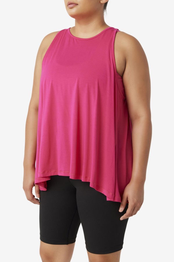 Fi-Lux Open Back Tank Top Bright Pink Fila