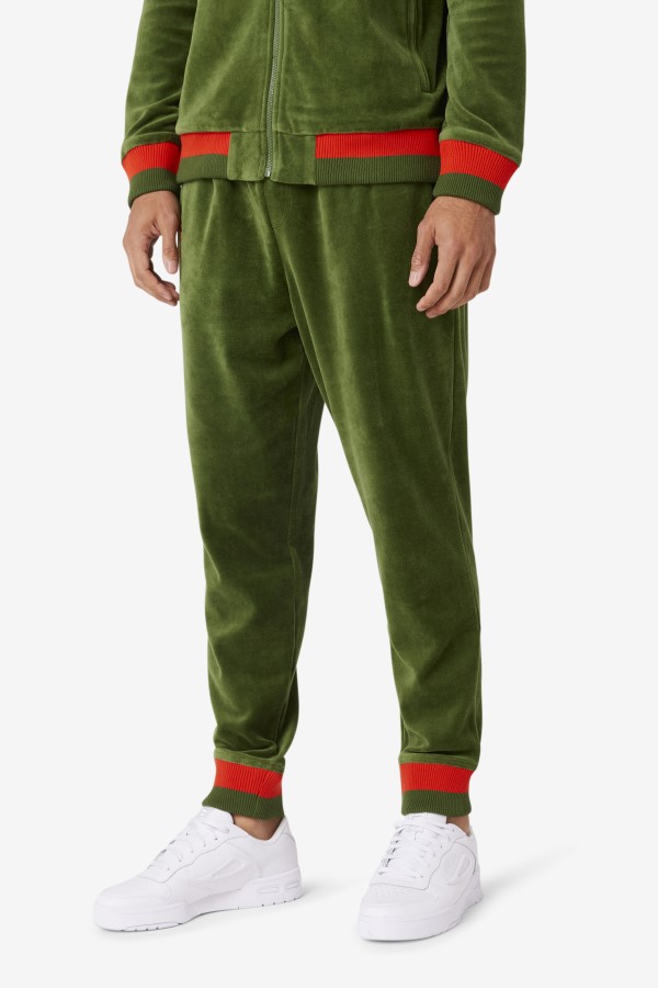 FILA X Paterson Velour Pant Douglas Fir/Poppy/Desert Sun Fila