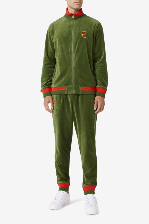 FILA X Paterson Velour Pant Douglas Fir/Poppy/Desert Sun Fila