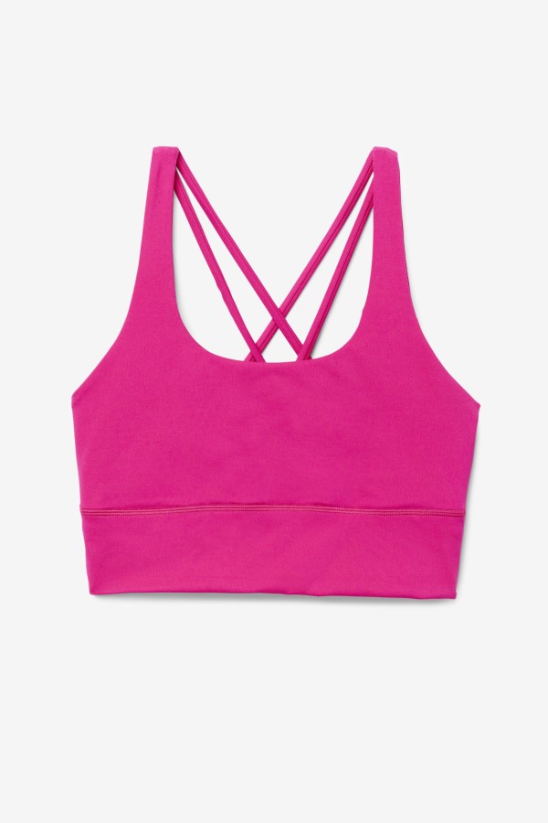 Fila Uplift Cross Back Bra Top Bright Pink