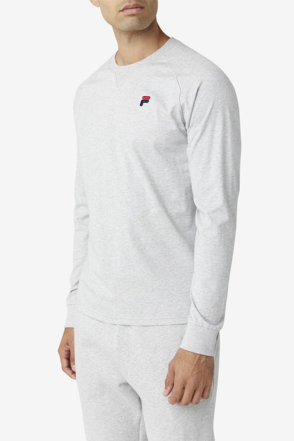 Flynn Long Sleeve Tee Fila Light Grey