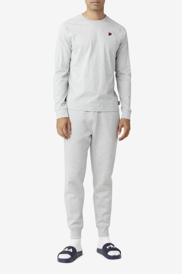 Flynn Long Sleeve Tee Fila Light Grey
