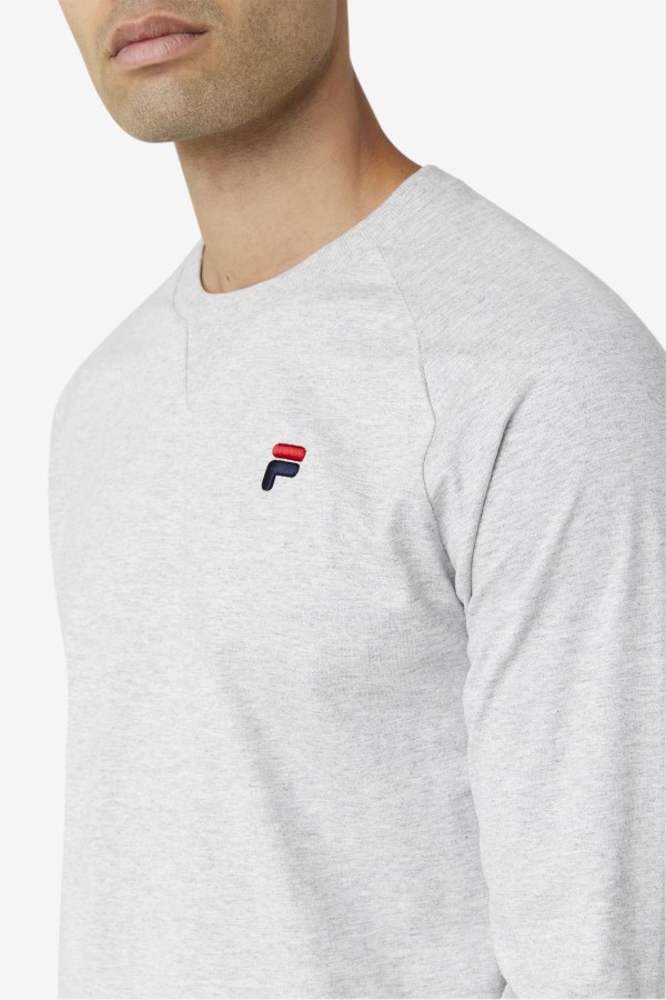 Flynn Long Sleeve Tee Fila Light Grey