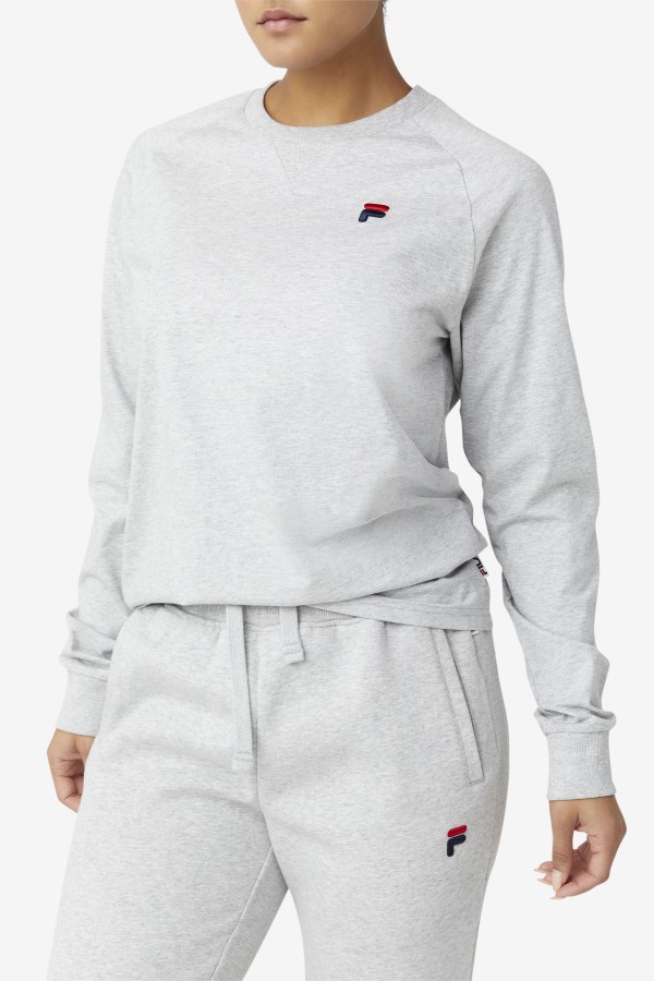 Flynn Long Sleeve Tee Fila Light Grey