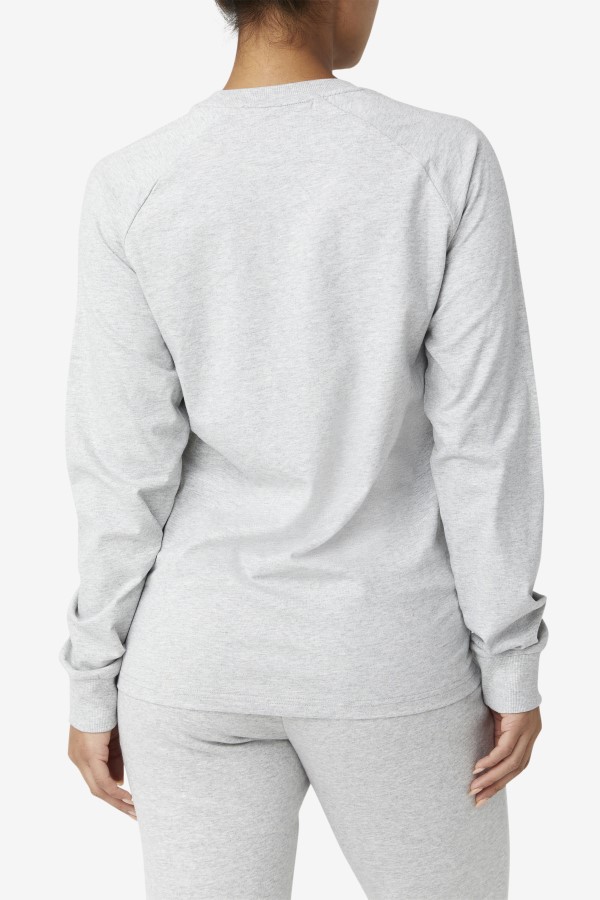 Flynn Long Sleeve Tee Fila Light Grey