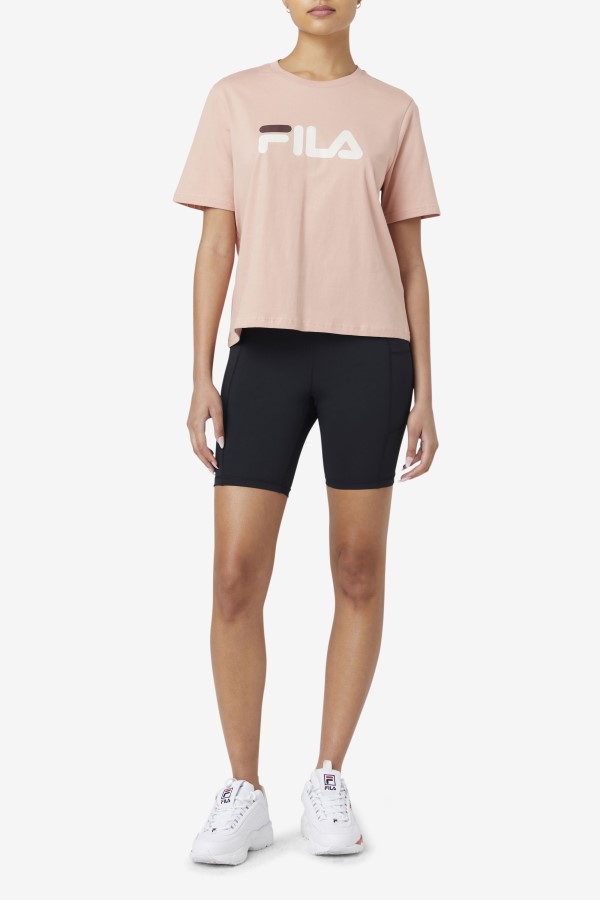 Fila miss eagle tee Rose/Turtle Dove/Mahaogany