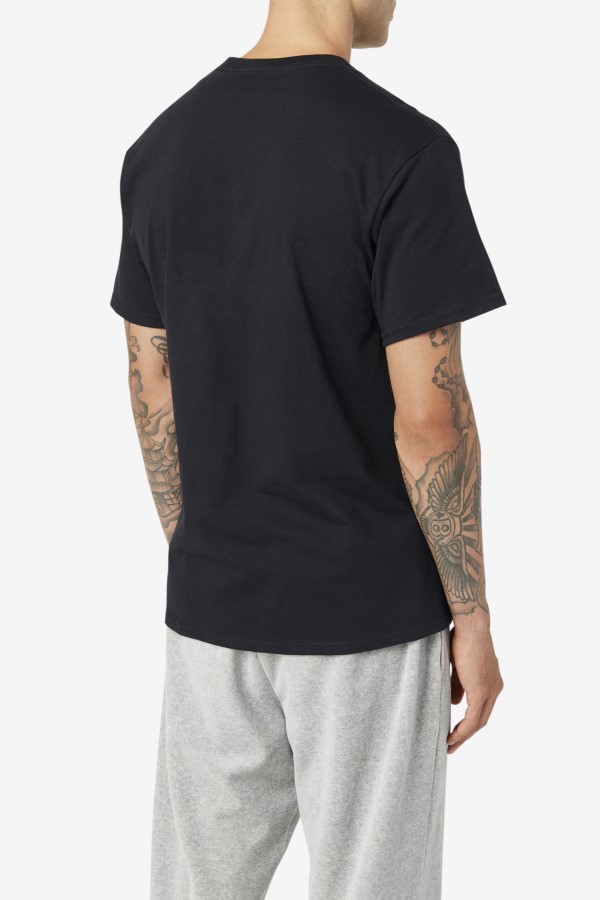 Black/White/Red Fila Men\'s Logo Tee
