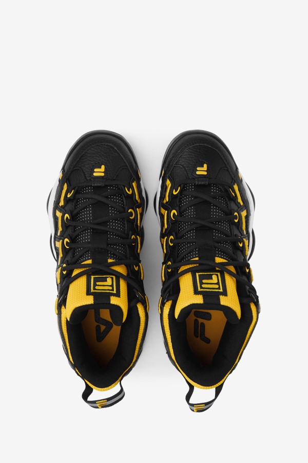 Fila Big Kids\' Stackhouse Spaghetti Black/Lemon/White