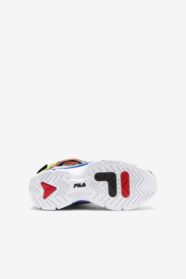 Big Kids\' Grant Hill 2 Racing White/Lime Punch/Blue Fila