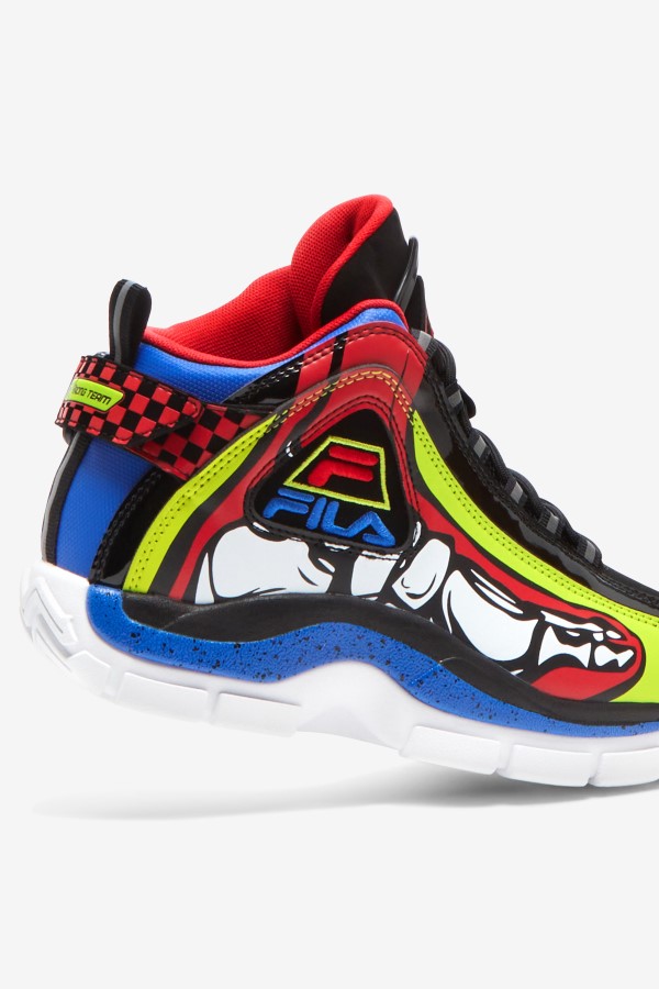 Big Kids\' Grant Hill 2 Racing White/Lime Punch/Blue Fila