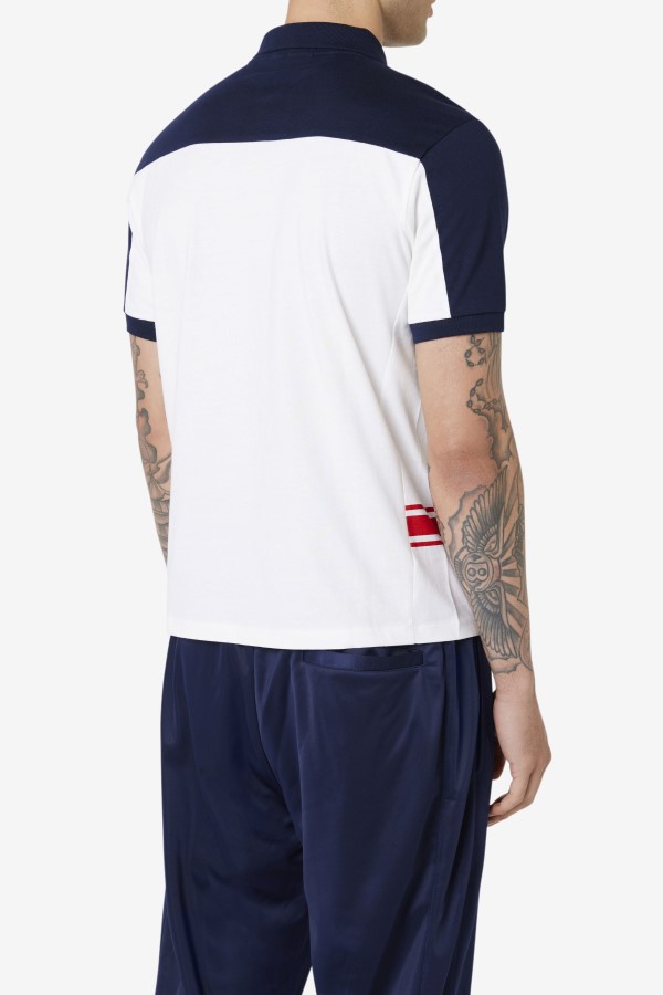 mivvi Polo Fila White/Navy/Red