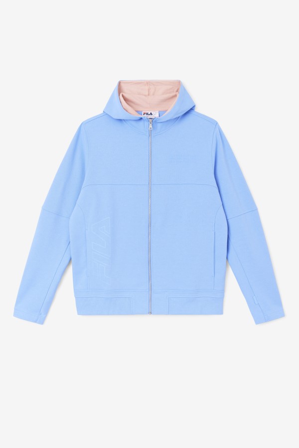 Fila Kayra Full Zip Hoodie Cornflower Blue/Coral Cloud