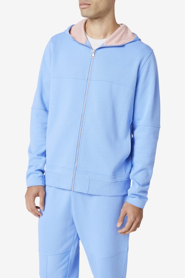 Fila Kayra Full Zip Hoodie Cornflower Blue/Coral Cloud