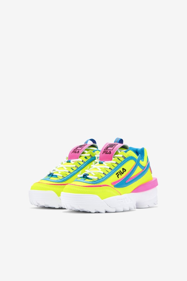 Yellow/Atomic Blue/Pink Little Kids\' Disruptor 2 Exp Fila