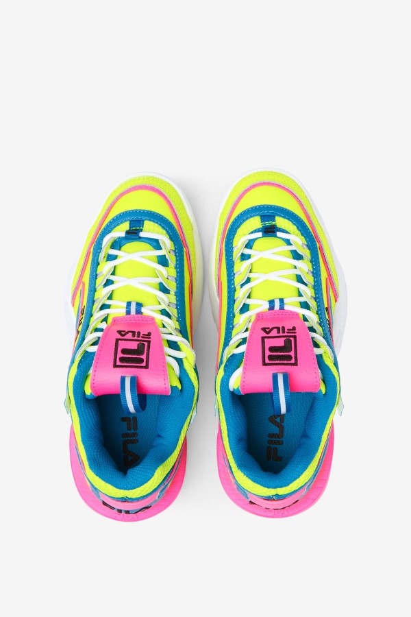 Yellow/Atomic Blue/Pink Little Kids\' Disruptor 2 Exp Fila