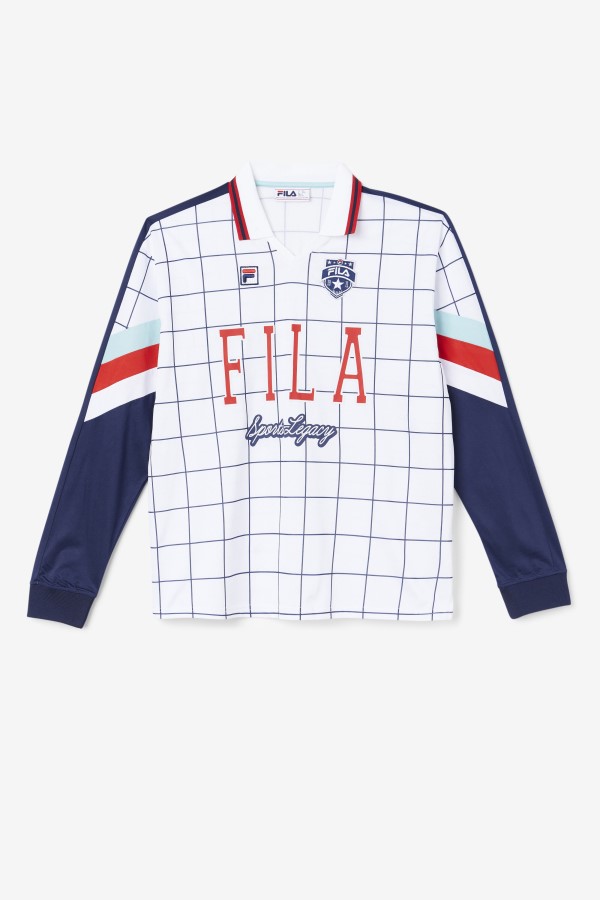 Fila Kay Goalie Jersey White/Canal Blue/Red
