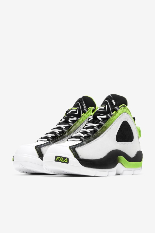 Men\'s Grant Hill 2 Fila White/Black/Acid Lime