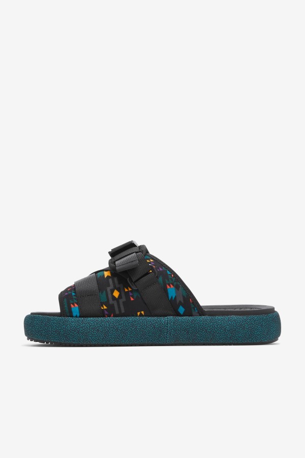 Black/June Bug/Saffron Fila Men\'s Atlas Slide