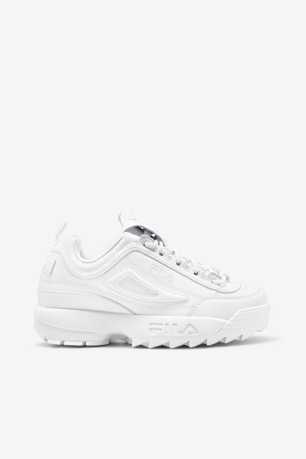 Triple White Fila woMen's Disruptor 2 Premium