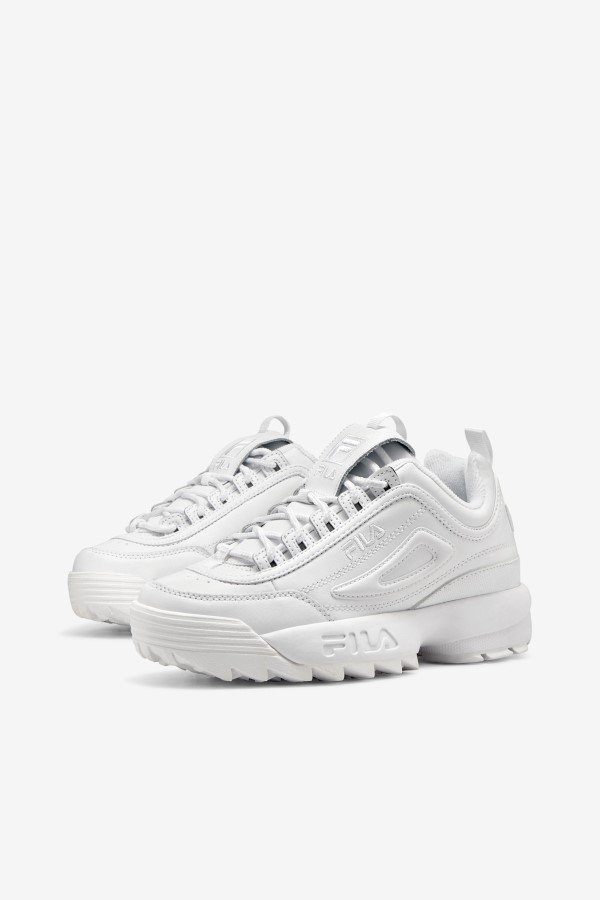 Triple White Fila woMen\'s Disruptor 2 Premium