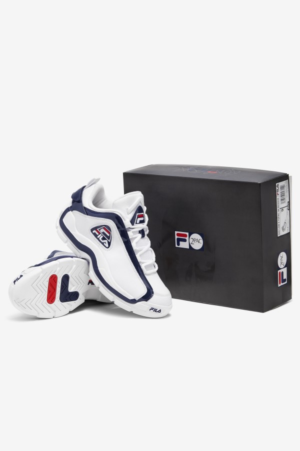 Fila White/Navy/Red Grant Hill 2 Low x 2Pac \'96 Reissue