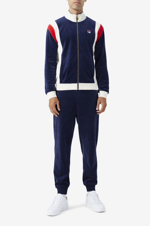 Navy/Egret/Red Floyd Velour Jacket Fila