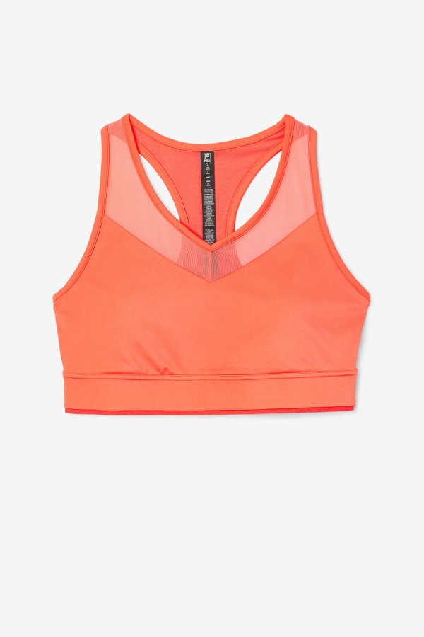 Fila Uplift Racerback Bra Top Hot Coral