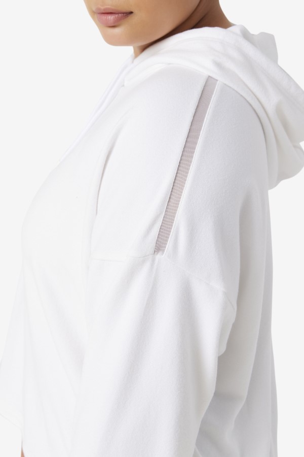 Fila Fi-Lux Cropped Hoodie White