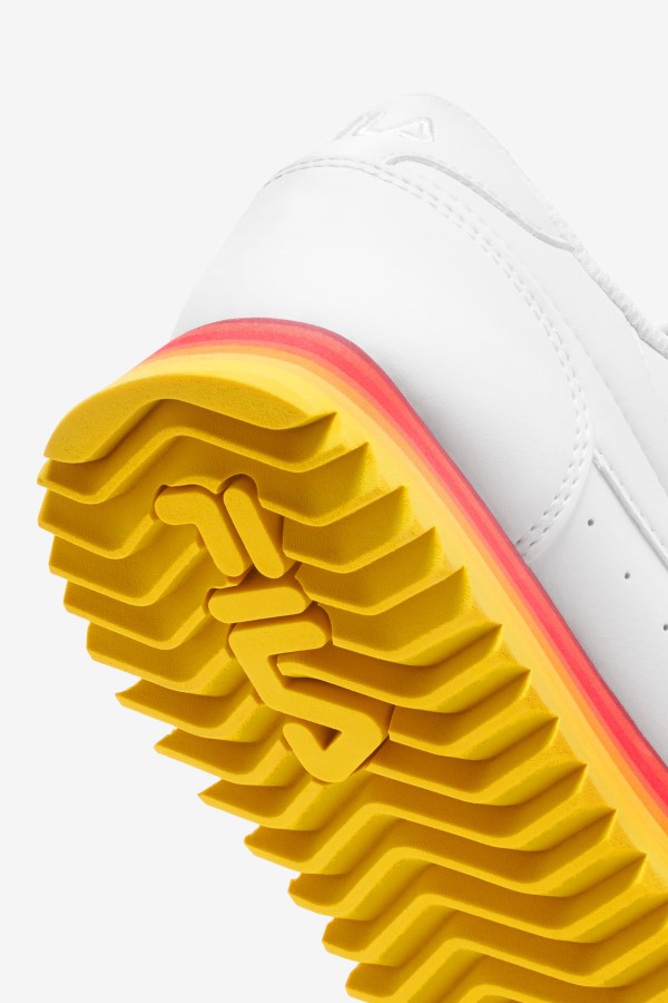 Women\'s Orbit Stripe White/Rhubarb/Lemon Fila