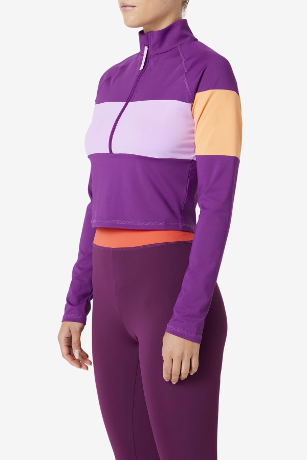 Fila Jaida Based Layer Half Zip Charisma/Crocus Petal/Cayenne