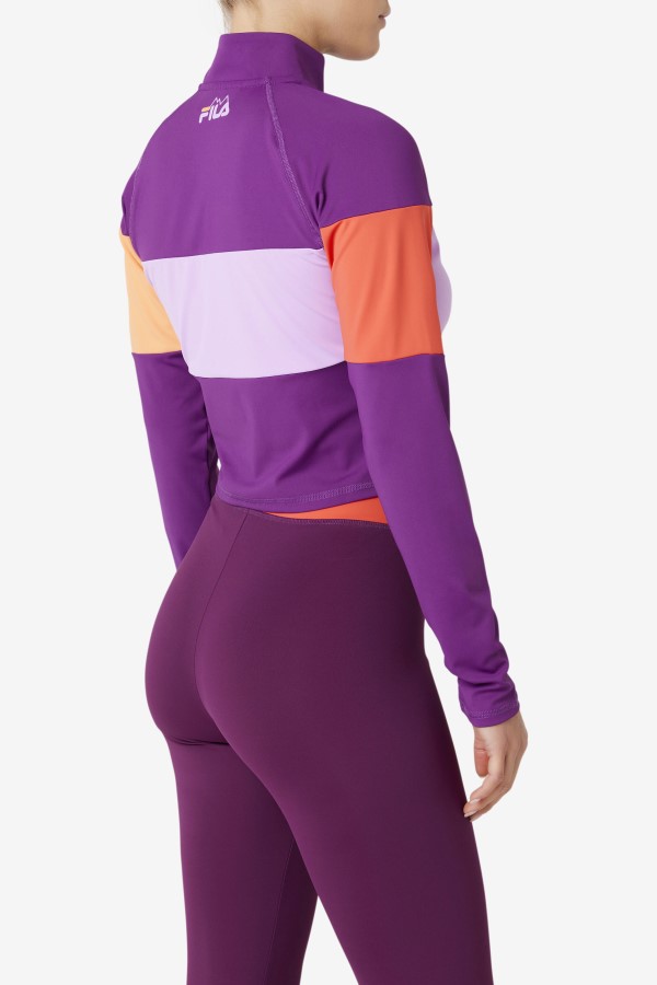 Fila Jaida Based Layer Half Zip Charisma/Crocus Petal/Cayenne