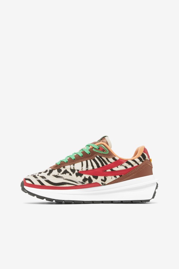 Sequoia/Red/Seedpearl Fila Women\'s Renno Zero Animal