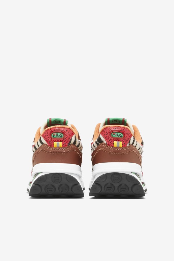 Sequoia/Red/Seedpearl Fila Women\'s Renno Zero Animal
