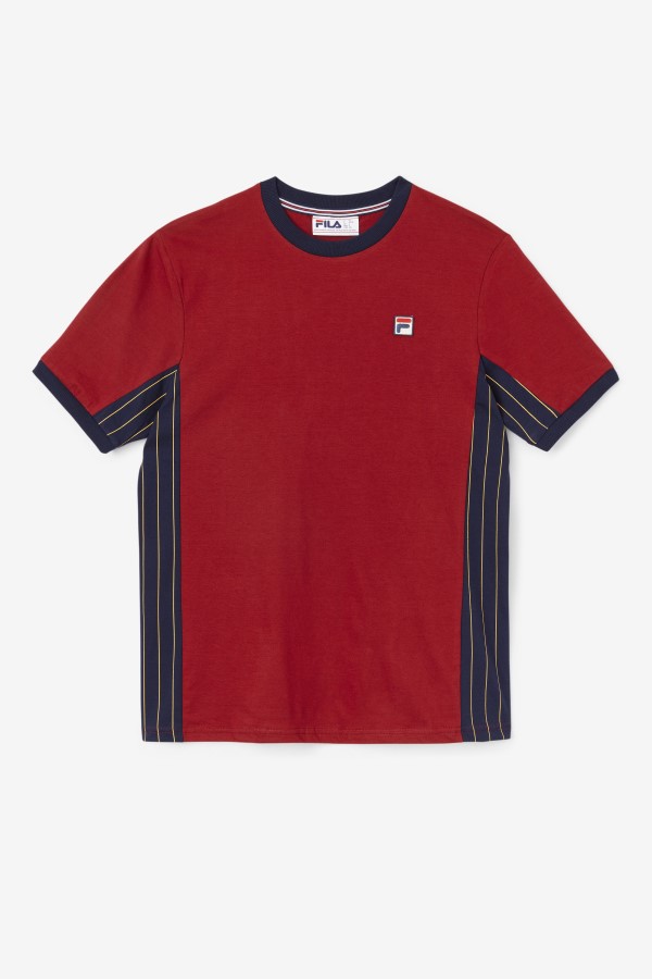 Rhubarb/Peacoat/Golden Glow Warner Tee Fila