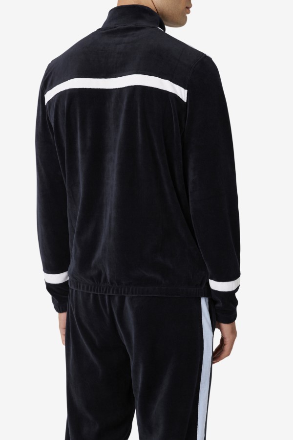 Black/White/Skyway Ravid Velour Jacket Fila