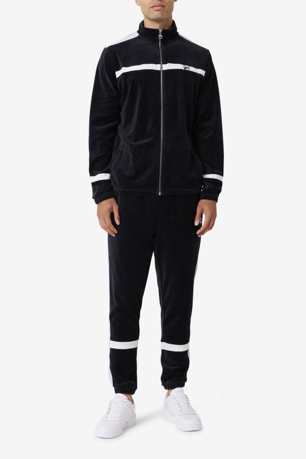 Black/White/Skyway Ravid Velour Jacket Fila