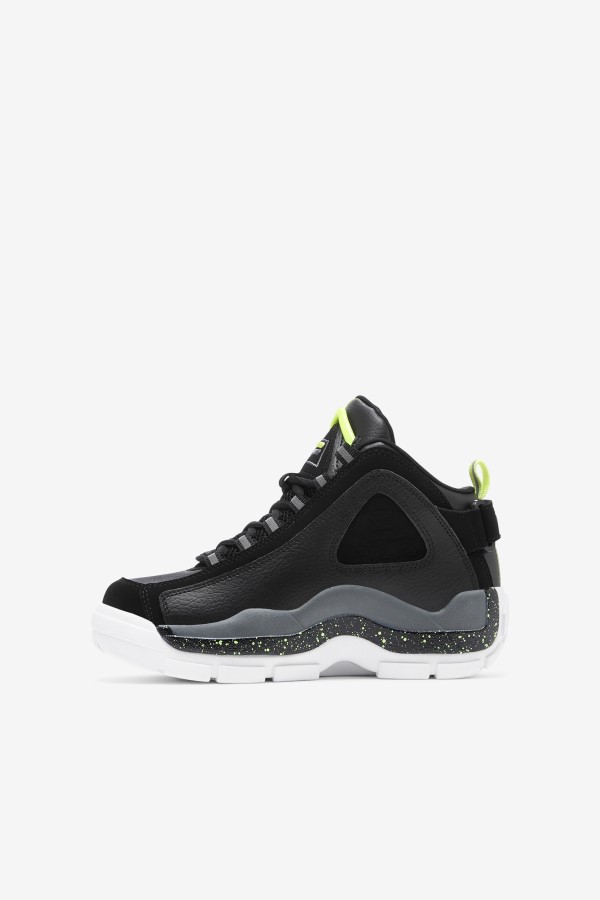 Black/Sunny Lime/Castlerock Little Kids\' Grant Hill 2 Fila
