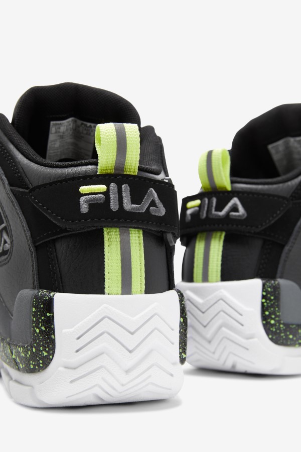 Black/Sunny Lime/Castlerock Little Kids\' Grant Hill 2 Fila