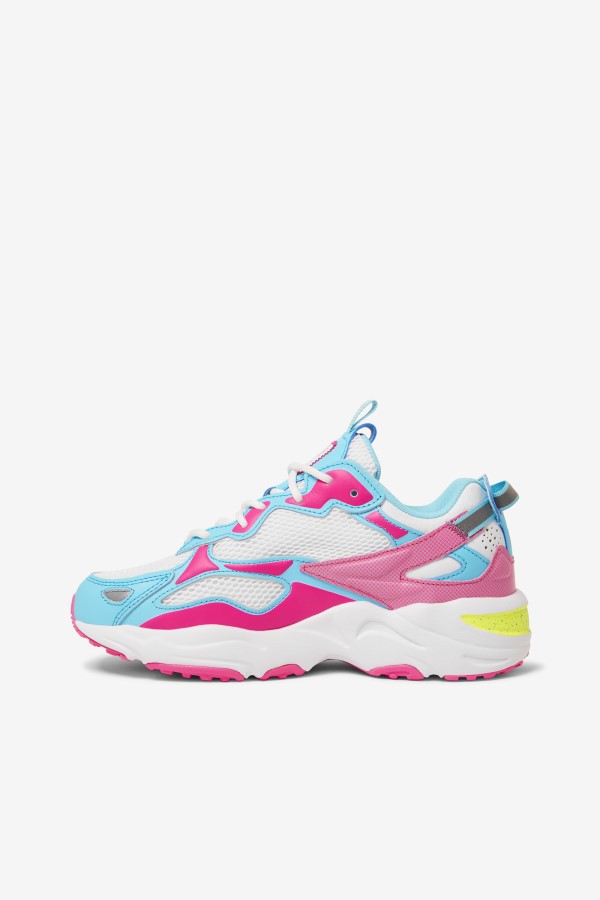 Fila Women\'s Ray Tracer Apex White/Pink Glo/Bluefish