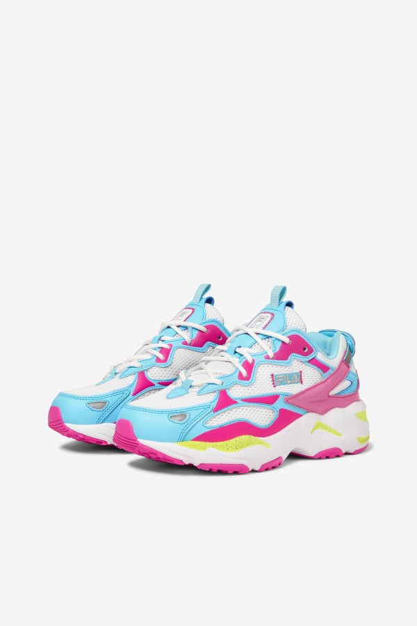 Fila Women\'s Ray Tracer Apex White/Pink Glo/Bluefish