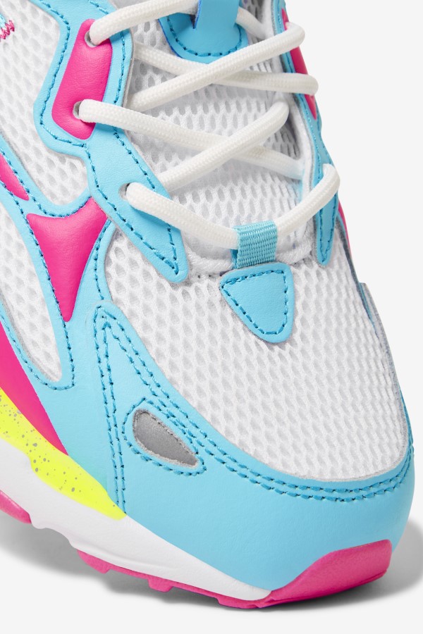 Fila Women\'s Ray Tracer Apex White/Pink Glo/Bluefish