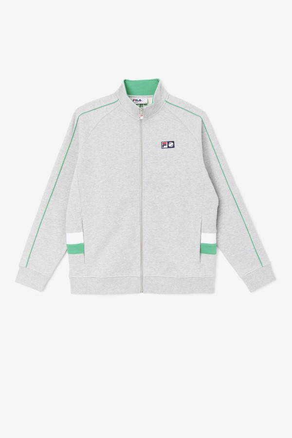 Sutton Track Jacket Light Grey/Jelly Bean/White Fila
